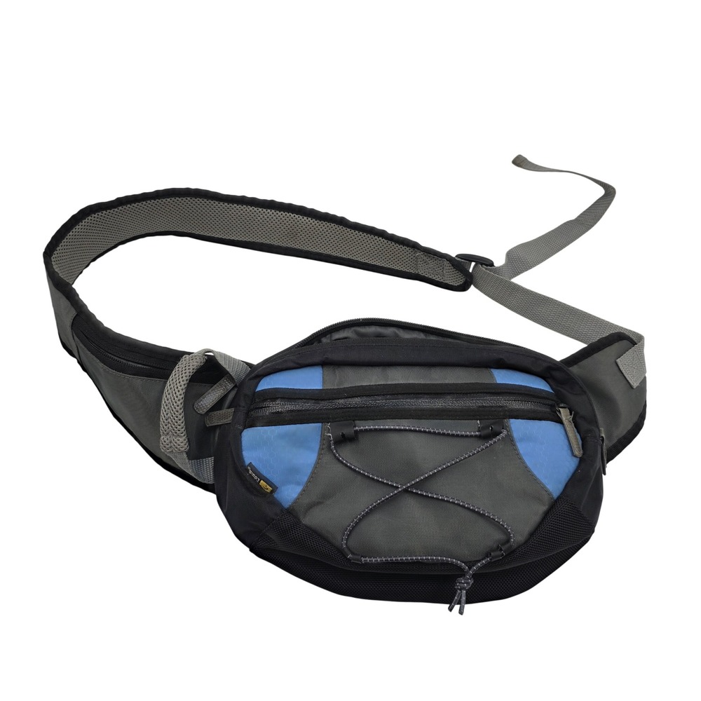 Case Logic Waist Pack Hiking Bag Black Blue Grey Honeycomb Ripstop Bungee O9